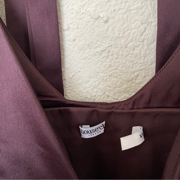 HOUSE OF CB 'Shiema' Rich Brown Mini Dress NWOT size XS regular length - Picture 6 of 11